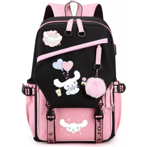Kuromi Melody Çevre Birimi Büyük Kapasiteli Okul Sırt Çantası (Yurt Dışından)