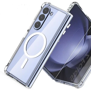 Samsung Galaxy Z Fold 5 Kılıf Magsafe Özellikli Darbe Korumalı Şeffaf