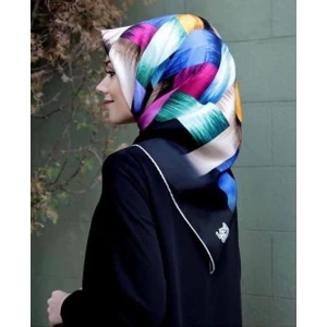 Trend Twill Eşarp Siyah Mavi Turuncu Yeşil Pembe Vizon
