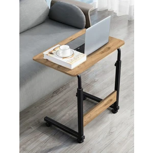 Yükseklik Ayarlı Laptop Sehpası  Atlantik Çam 40 x 60 cm (Tekerli)