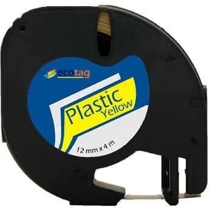 Letratag Muadil Plastik Etiket Sarı 12MM x 4 Metre