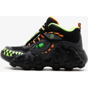 Skech-O-Saurus Lights-Breeze Büyük Erkek Çocuk Siyah Bot 400118L Bklm