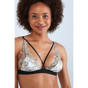 Siyah Beyaz Fides Püskül Detaylı Bralet