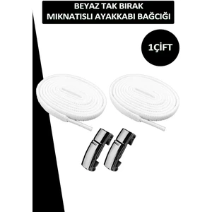 Elastik Akıllı Kilitli Mıknatıslı Metal Tak Bırak Spor Ayakkabı Bağcığı 100 cm
