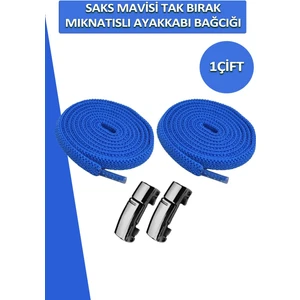Elastik Akıllı Kilitli Mıknatıslı Metal Tak Bırak Spor Ayakkabı Bağcığı 100 cm