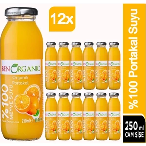 Ben Organic Portakal Suyu 12 x 250 ml