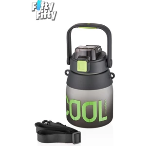 1000 ml Askılı Tek Kapak Çift Kullanım Pipetli/pipetsiz Kullanım Softtouch Su Matarası