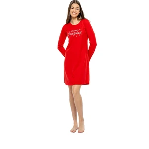 Mod Collection - Kadın Kırmızı Yuvarlak Yaka Elbise  3969