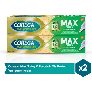 Max Tutuş & Ferahlık Diş Protezi Yapıştırıcı Krem 40G x 2 Adet