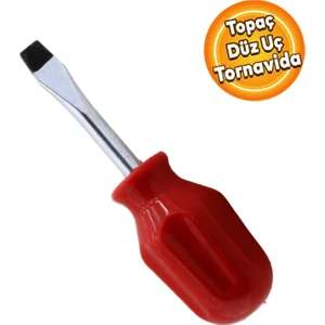 Topaç Vida Civata Sıkma Sökme Vidalama El Tornavida 10 cm Düz Uçlu Klasik