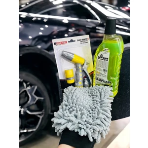 Renk Yapı Rüyası Araba Bakım Ürünleri 3lü Seti Iki Taraflı Köpürtme Eldiveli, Oto Şampuğa,yıkama Başlığı 2 Fonksiyon
