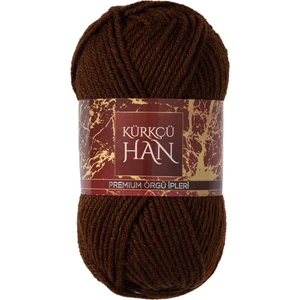 Kürkçü Han Dekor 100GR 100M El Örgü Ipi Kahverengi