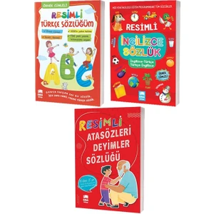 Ema Kitap Resimli Türkçe Sözlüğüm - Resimli İngilizce Sözlük - Resimli Atasözleri Deyimler Sözlüğü