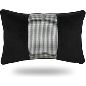 Siyah-Beyaz Ortadan Dokuma Kırlent Kılıfı