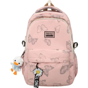 Love Home 2023 Yeni Öğrenci Sırt Çantası Kadın Sevimli Karikatür Kız Ortaokul Okul Çantası Erkek Rahat Basit Sırt Çantası (Yurt Dışından)