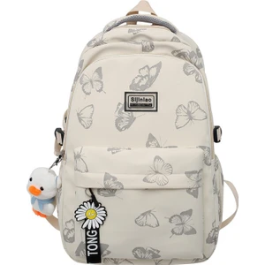 Love Home 2023 Yeni Öğrenci Sırt Çantası Kadın Sevimli Karikatür Kız Ortaokul Okul Çantası Erkek Rahat Basit Sırt Çantası (Yurt Dışından)