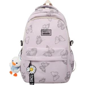 Love Home 2023 Yeni Öğrenci Sırt Çantası Kadın Sevimli Karikatür Kız Ortaokul Okul Çantası Erkek Rahat Basit Sırt Çantası (Yurt Dışından)