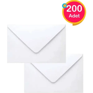 Beyaz Zarf Kart Boyutu 80 gr 7 x 9 cm 200 Adet