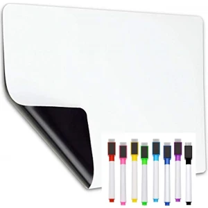 Mıknatıslı Manyetik Beyaz Tahta  30 x 42 cm Katlanabilir Silinebilir Yazı Mesaj Tablosu + 4 Kalem