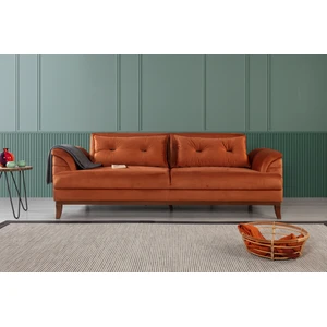 Perla Sofa Madrid Üçlü Yataklı Kanepe Babyface Turuncu