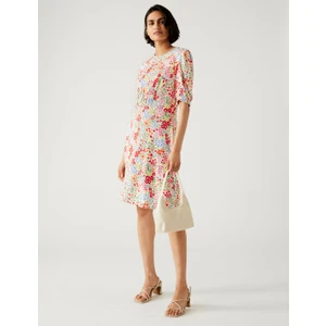 Marks & Spencer Desenli Mini Örme Elbise