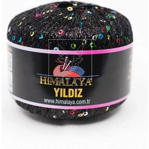 Yıldız / Siyah Simli Renkli Pullu / 58106