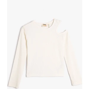 Kız Çocuk Uzun Kollu Pencere Detaylı Kaşkorse Bluz 4WKG10328AK