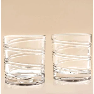 Glory Viski Bardağı Çizgili 2 Li 80*80 mm - 250 ml ( 500.01