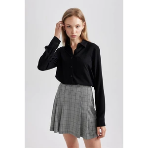 Regular Fit Basic Düz Düğmeli Uzun Kollu Gömlek N2518AZ23AU