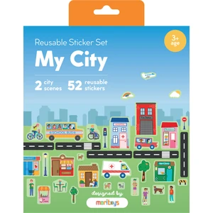 Reusable Sticker Set: My City - Tak Çıkar Çıkartma Oyunu 52 Çıkartma 2 Sahne