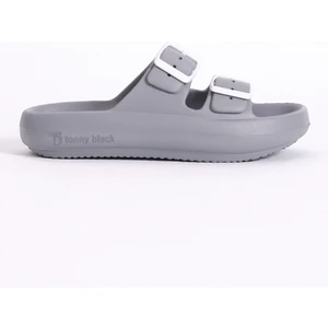 Tonny Black Kadın Gri Rahat Kalıp Tokalı Yüksek Taban Eva Terlik