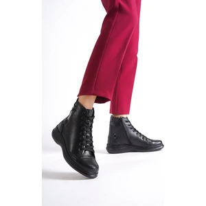 Deri Expres Hakiki Deri Kadın Günlük Bot Bootie KCM-909