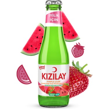 KIZILAY MADEN SUYU KARPUZ ÇİLEK 200 ML * 24 ADET