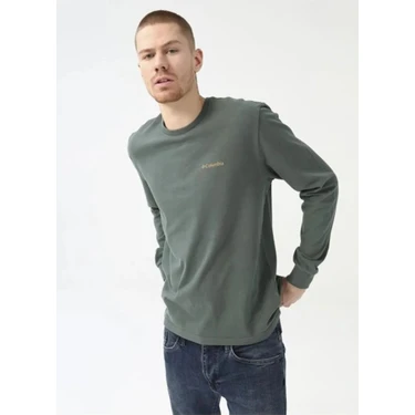 Columbia CS0354 Csc M Basic SM Logo  Ls Tee Erkek Uzun Kollu