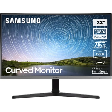 Samsung 32" 75Hz 4ms (HDMI+VGA) FHD LED Curved Monitör