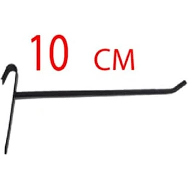 Akkaya Dekorasyon 100 Adet, 10 Cm, Siyah Boyalı Tel Pano Kancası, Raf Kancası, Askılık