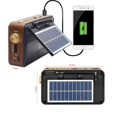 Cannavaro CM-320 Bt Nostaljik Solar Radyo,kitap Okuma Lambası+Usb+Tf+3band+Mp3 Çalar+Ve Müzik