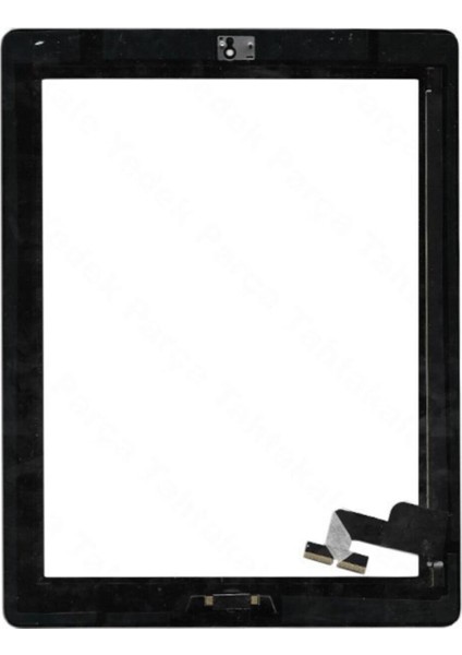 Apple iPad 2 A1395 Uyumlu Dokunmatik Siyah Butonlu