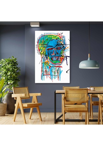 Jean Michel Basquiat The Head Tablosu Modern Sanat Kanvas Tablo