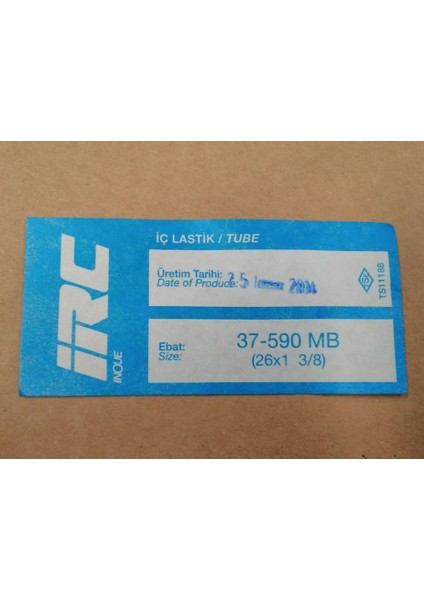 Iç Lastik 26X1 3/8 (37-590 Mb) (8582)