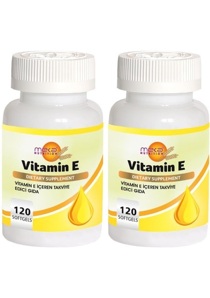 Vitamin E 267 mg 2 x 120 Softgel E Vitamini 400 IU