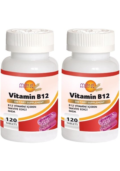 B12 Vitamini 1000 mcg 2 x 120 Tablet