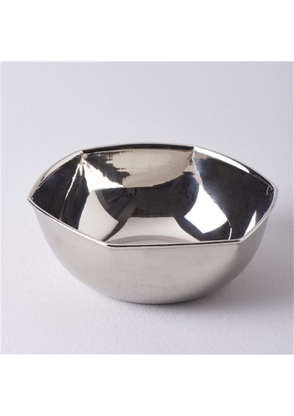 Wawe 16 x 16 x 6 cm Kase Gümüş