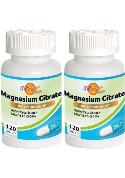 Magnezyum Sitrat 2 x 120 Tablet Magnesium Citrate