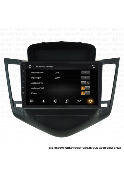 Chevrolet Cruze Android 12 Multimedya Carplay 4gb RAM+64GB HDD 2008-2012 Navigasyon Ekran modelleri