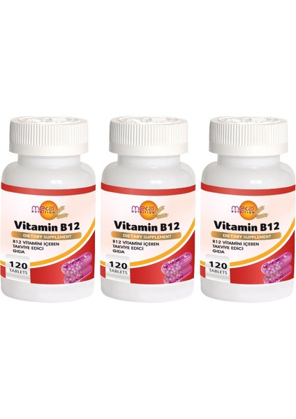 Vitamin B12 Vitamini 1000 mcg 3 x 120 Tablet