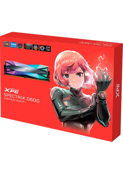 Xpg Spectrix D60 16GB (8x2) Rgb Ddr4 3600MHZ CL18 1.35V AX4U36008G18I-DT60 Dual Kit Ram