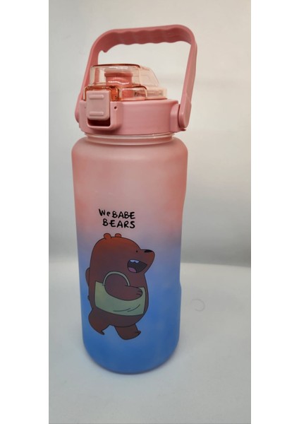 Quokkka Pembe-Mavi Çift Başlık We Babe Bears 2000LITRE Matara