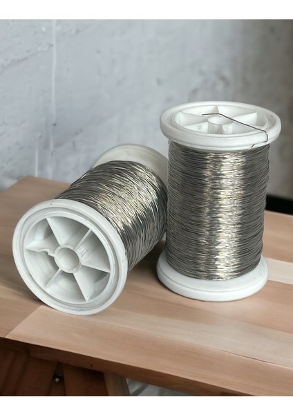 0.30MM Bakır Tel (2 Adet ) Nikel Renk 100 mt