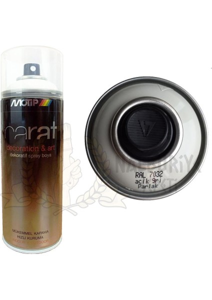 Carat Sprey Boya Açık Gri Parlak 400 ml - RAL7032